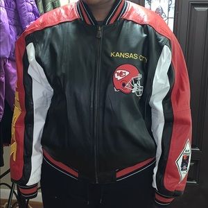 Carl Banks Kansas City Chiefs leather jacket